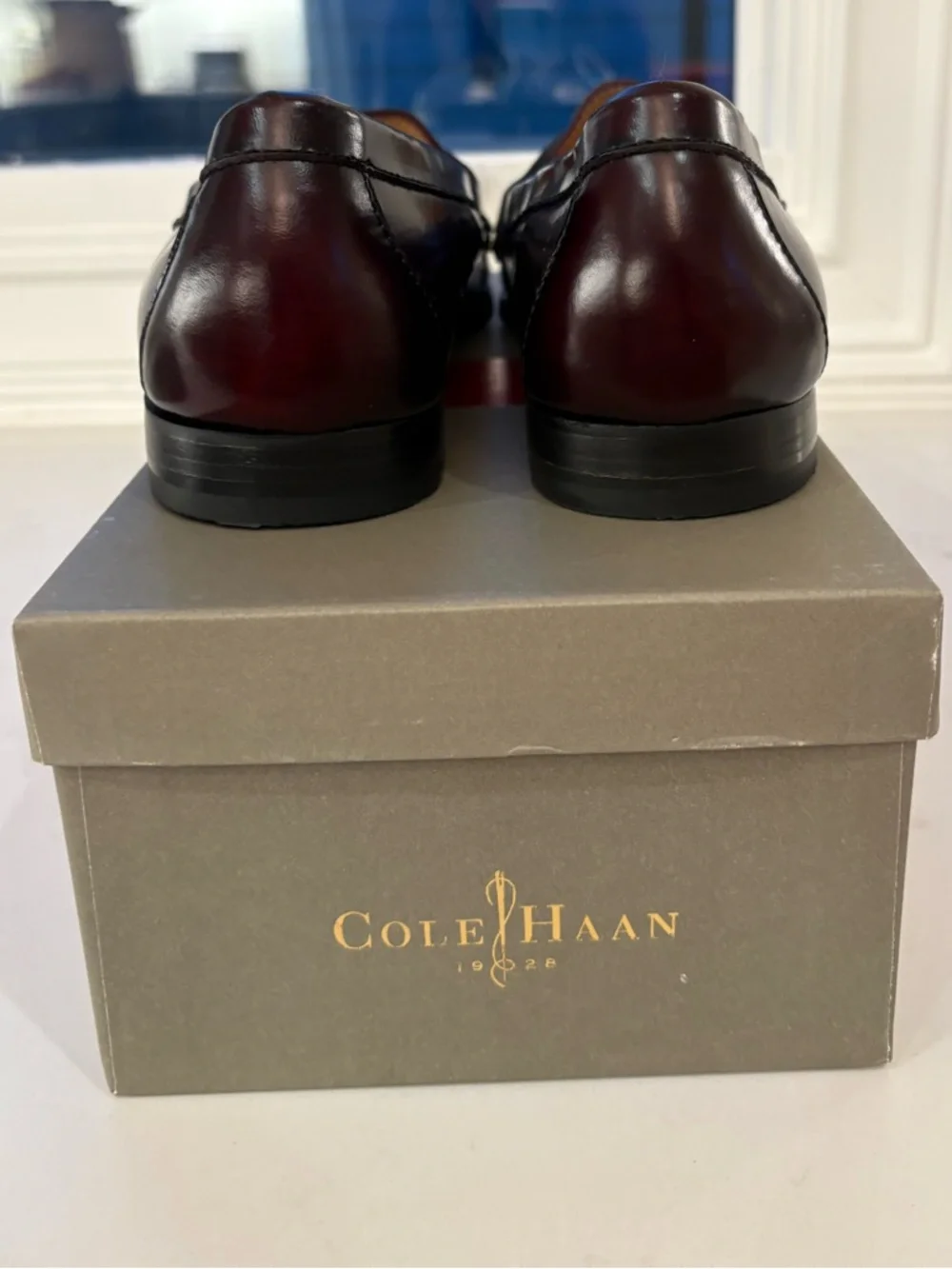 NWT Cole Haan Men’s Burgundy Leather Pinch Penny Loafer. Size 11. - Picture 4 of 9